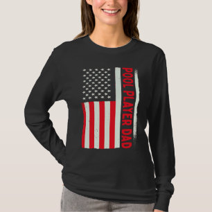 Patriotic Billard Coach Snooker 8 Ball Pool Playe T-Shirt
