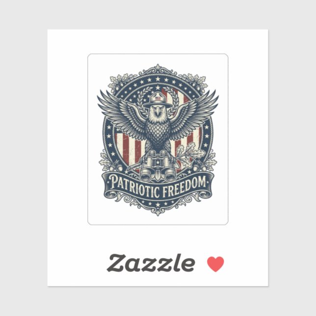 Patriotic Birdwatcher Vector Graphic Tee (Sheet)