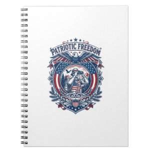 Patriotic Birdwatcher Vector Graphic Tee (2) Notebook