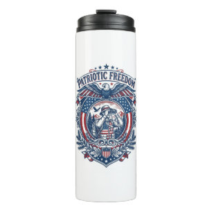 Patriotic Birdwatcher Vector Graphic Tee (2) Thermal Tumbler