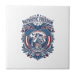 Patriotic Birdwatcher Vector Graphic Tee (2) Tile