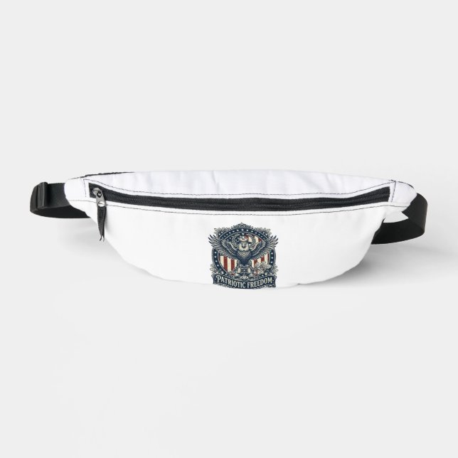 Patriotic Birdwatcher Vector Graphic Tee Bum Bags (Front)