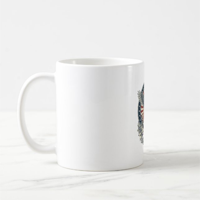 Patriotic Birth Year Series Vector Graphic Tee Coffee Mug (Left)