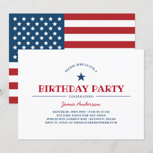 Patriotic Birthday Party Invitation