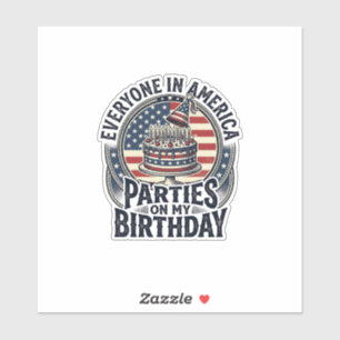 Patriotic Birthday Party Vintage Cake Shirt Design