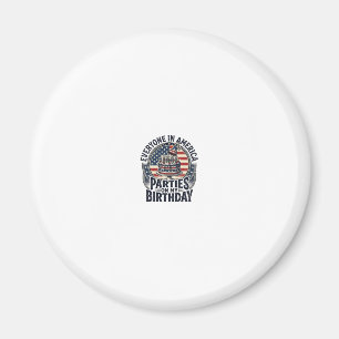 Patriotic Birthday Party Vintage Cake Shirt Design Magnet