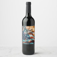 Patriotic Birthday Postcard