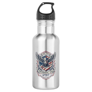 Patriotic Bison Eagle Crest Animal Hybrid Patrioti 532 Ml Water Bottle
