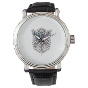 Patriotic Bison Eagle Crest Animal Hybrid Patrioti Watch