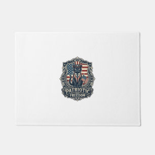 Patriotic Black Cat Vector Graphic Tee (2)_1 Doormat