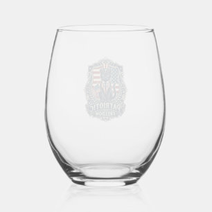 Patriotic Black Cat Vector Graphic Tee (2)_1 Stemless Wine Glass