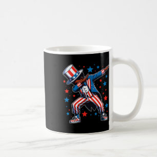 Patriotic Black Dabbing Boy 4th Of July American F Coffee Mug