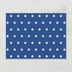 Patriotic Blue and White Stars Freedom Postcard