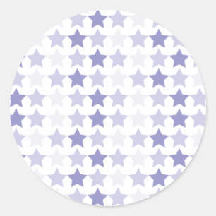 Patriotic Blue Ombre Stars Classic Round Sticker