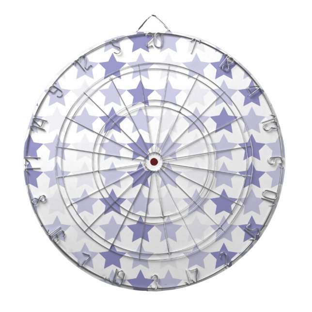 Patriotic Blue Ombre Stars Dartboard (Front)