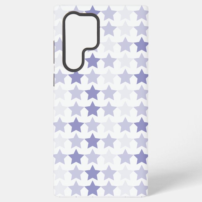 Patriotic Blue Ombre Stars Samsung Galaxy S22 Ultra Case (Back)