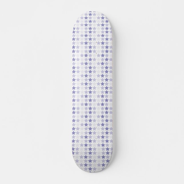 Patriotic Blue Ombre Stars Skateboard (Front)
