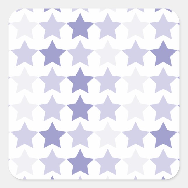 Patriotic Blue Ombre Stars Square Sticker (Front)