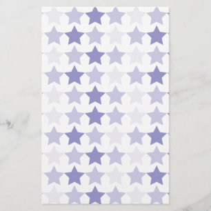 Patriotic Blue Ombre Stars Stationery