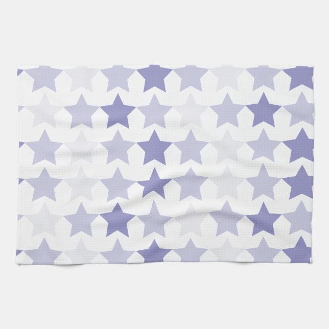 Patriotic Blue Ombre Stars Tea Towel (Horizontal)
