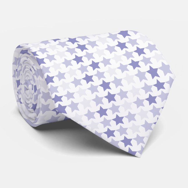 Patriotic Blue Ombre Stars Tie (Rolled)