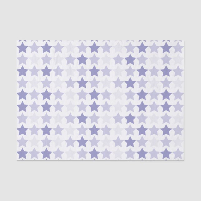 Patriotic Blue Ombre Stars Tissue Paper (Front)