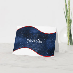 Patriotic Blue Wave Thank You Card