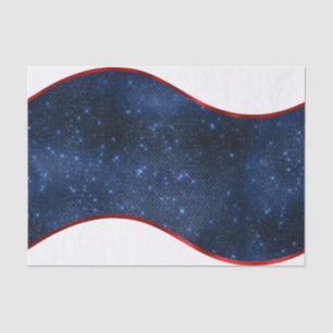 Patriotic Blue Wave Tissue Paper
