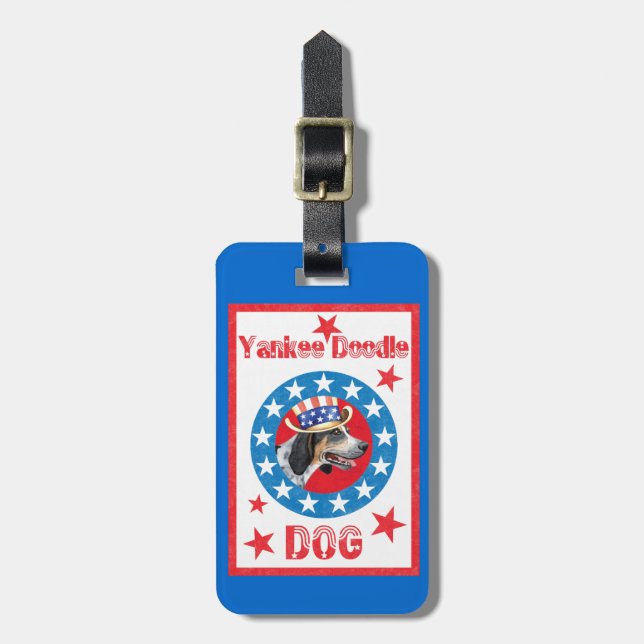 Patriotic Bluetick Luggage Tag (Front Vertical)