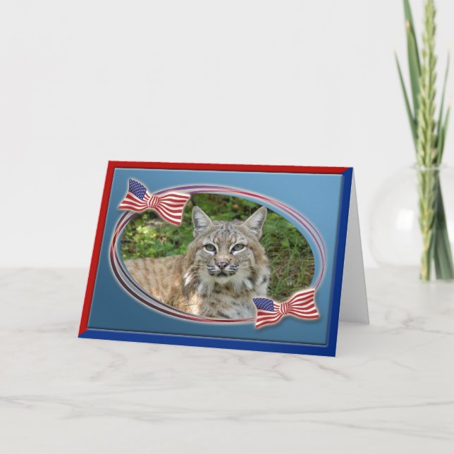 patriotic-bobcat-030 holiday card (Front)