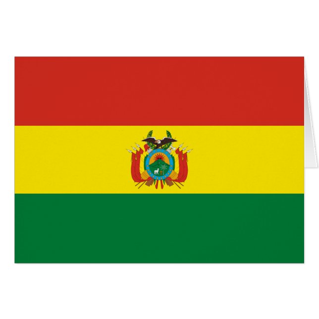Patriotic Bolivia Flag (Front Horizontal)