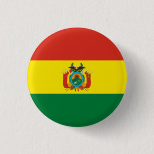 Patriotic Bolivia Flag 3 Cm Round Badge