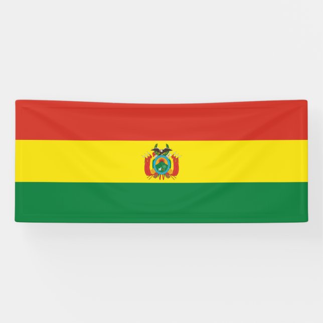 Patriotic Bolivia Flag Banner (Horizontal)