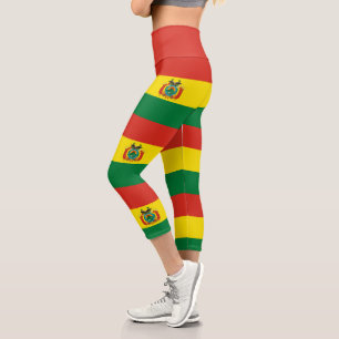 Patriotic Bolivia Flag Capri Leggings