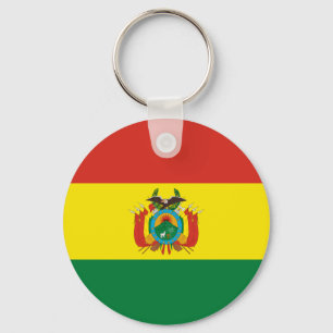 Patriotic Bolivia Flag Key Ring