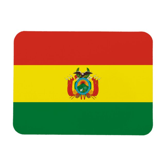 Patriotic Bolivia Flag Magnet (Horizontal)