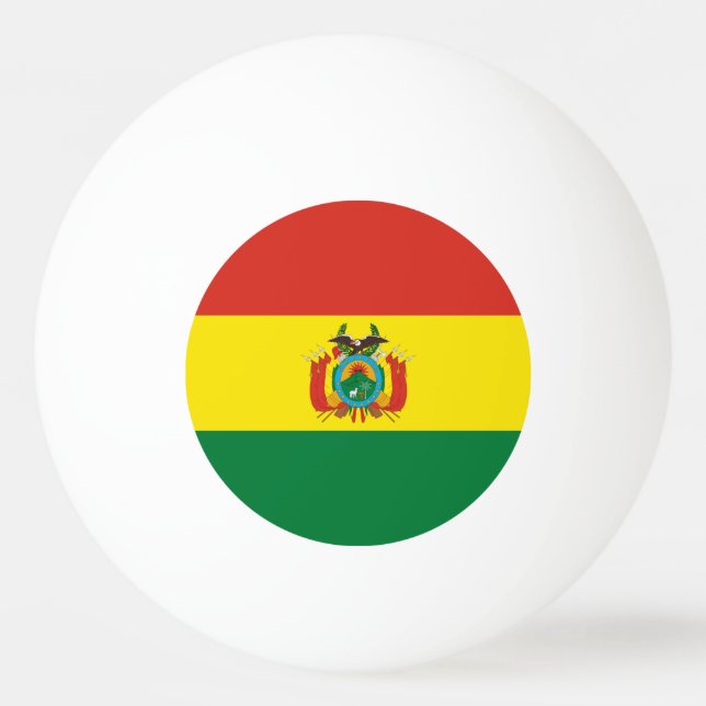 Patriotic Bolivia Flag Ping Pong Ball (Back)