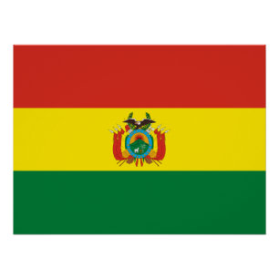 Patriotic Bolivia Flag Poster