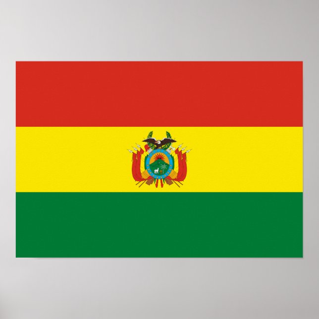 Patriotic Bolivia Flag Poster (Front)