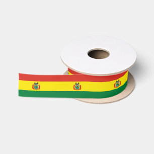 Patriotic Bolivia Flag Satin Ribbon