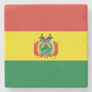 Patriotic Bolivia Flag Stone Coaster