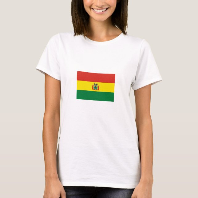 Patriotic Bolivia Flag T-Shirt (Front)