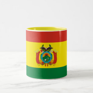 Patriotic Bolivia Flag Two-Tone Coffee Mug
