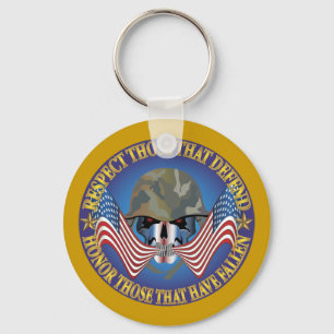 Patriotic Bones Key Ring