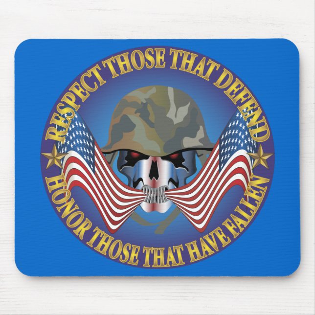 Patriotic Bones Mouse Mat (Front)
