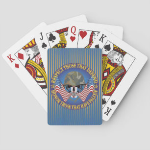 Patriotic Bones Playing Cards