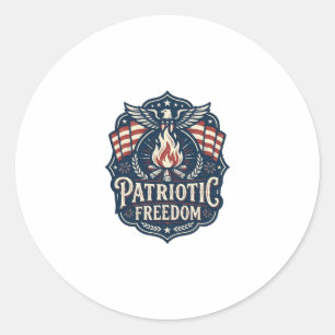 Patriotic Bonfire Night Vector Graphic Tee_1 Classic Round Sticker