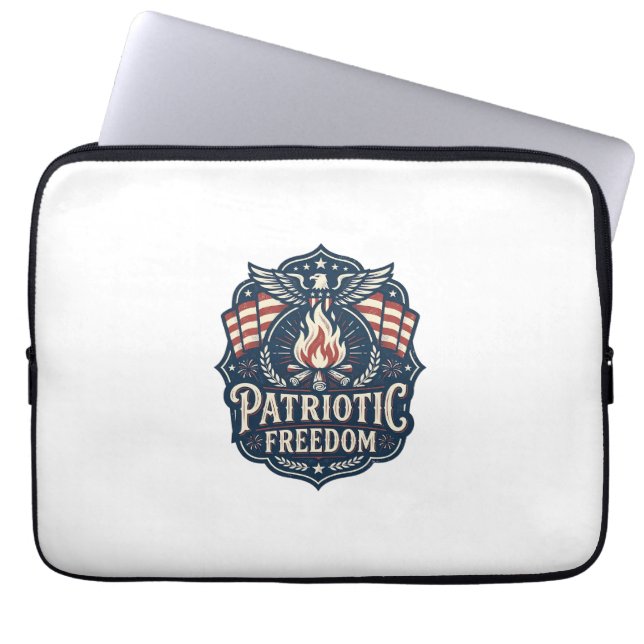 Patriotic Bonfire Night Vector Graphic Tee_1 Laptop Sleeve (Front)