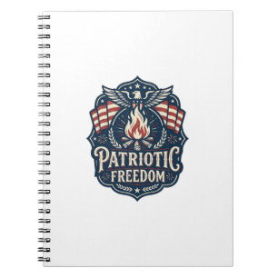 Patriotic Bonfire Night Vector Graphic Tee_1 Notebook