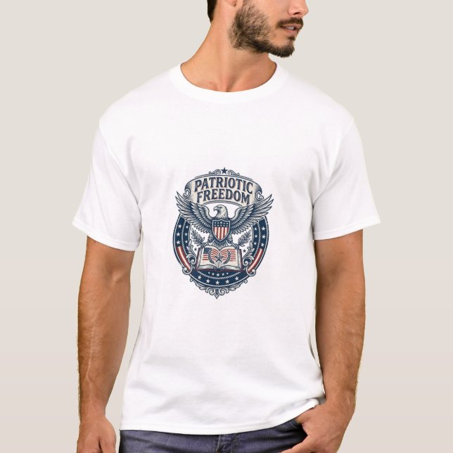 Patriotic Book Club Vector Graphic Tee (2) (Front)